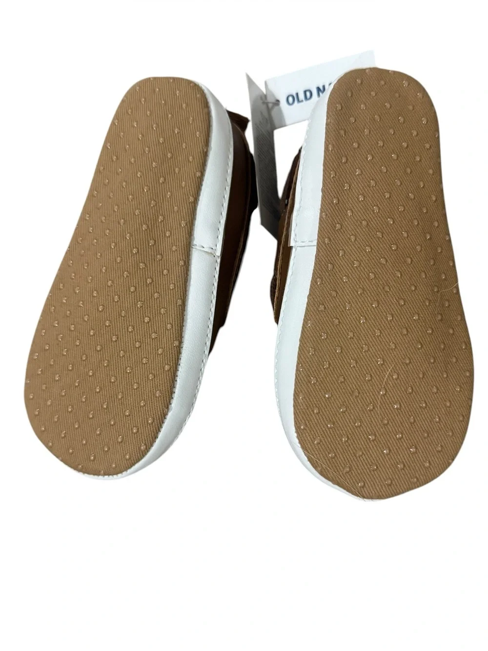 Old Navy Boys Brown First Walker Fabric Bottom Dress Shoes 18-24M